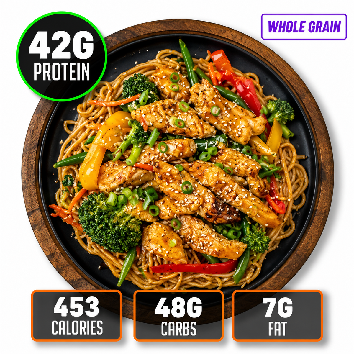 Stir fry chicken & WG noodles